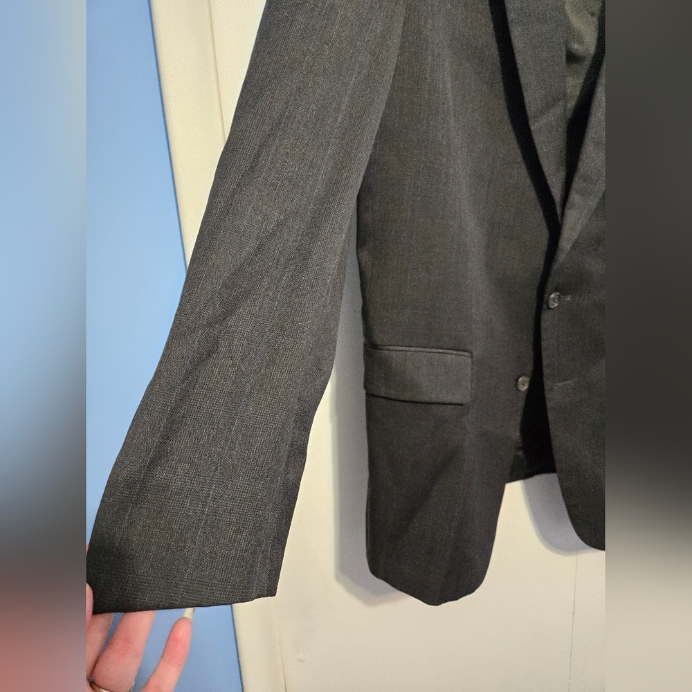 Botany 500 Couture Gray Blazer Sport Coat 44L Wool Made in USA Mens - Picture 2 of 10